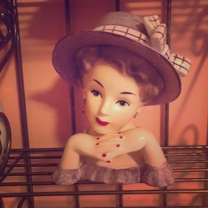 Vintage Relpo lady head vase